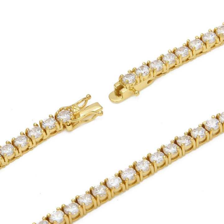 Tennis Chain Baguettes Zircon Row Necklace Versatile Accessories - DOBLING JEWELRYDOBLING JEWELRYNecklace